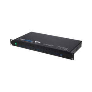 רכזת USB 3.0 לראק Swissonic עם 16 יציאות – תחנת טעינה 19 אינץ׳ 1U, נורית לכל יציאה (יבוא בלעדי)