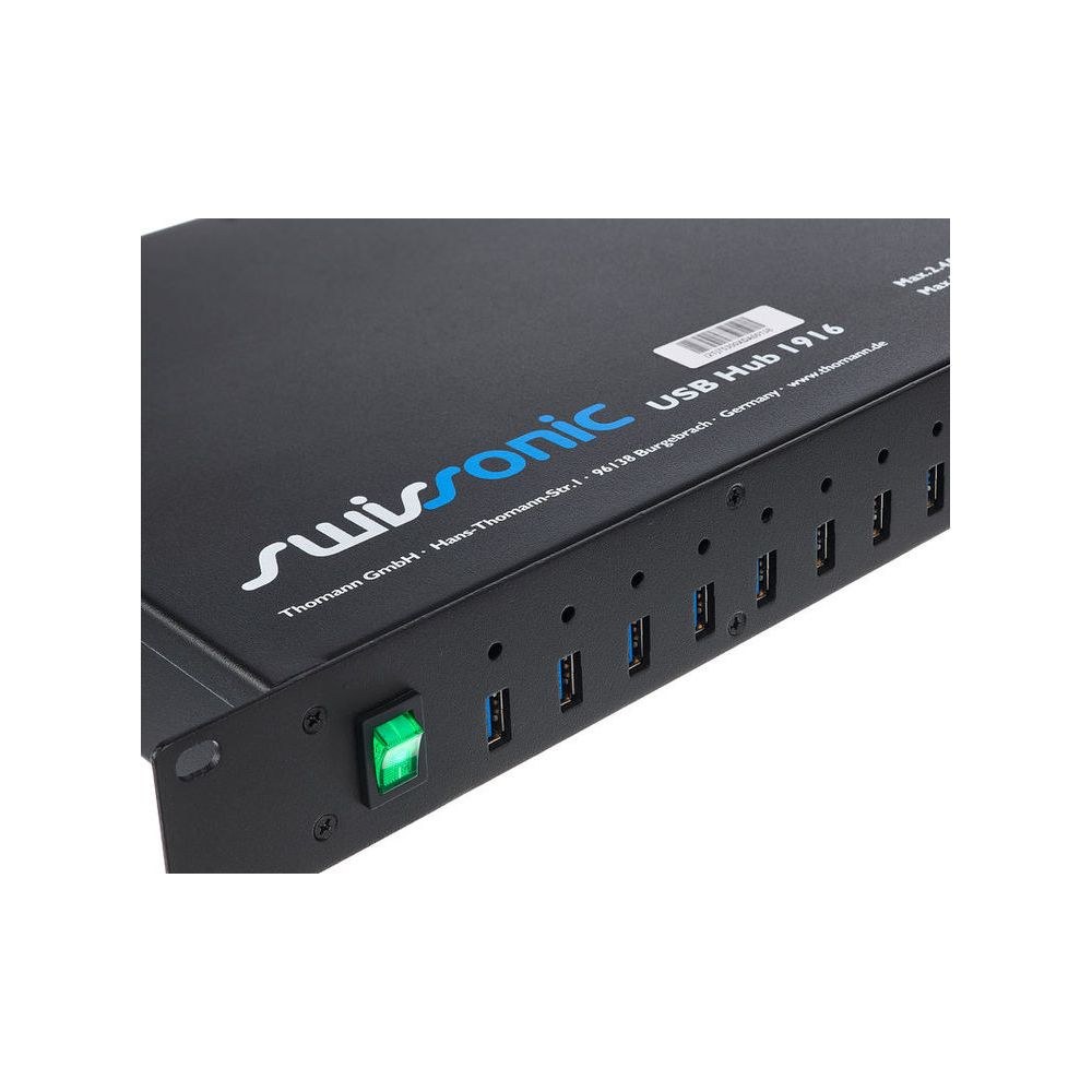 רכזת USB 3.0 לראק Swissonic עם 16 יציאות – תחנת טעינה 19 אינץ׳ 1U, נורית לכל יציאה (יבוא בלעדי) 7 רכזת ה-USB לראק של Swissonic – רכזת USB לראק, תמונה 7