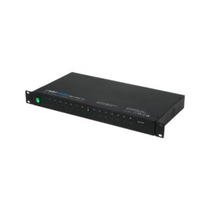 רכזת USB-C לראק Swissonic עם 16 יציאות – תחנת טעינה 19 אינץ׳ 1U, עד 100W, נורית לכל יציאה