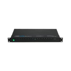 רכזת USB-C לראק Swissonic עם 16 יציאות – תחנת טעינה 19 אינץ׳ 1U, עד 100W, נורית לכל יציאה