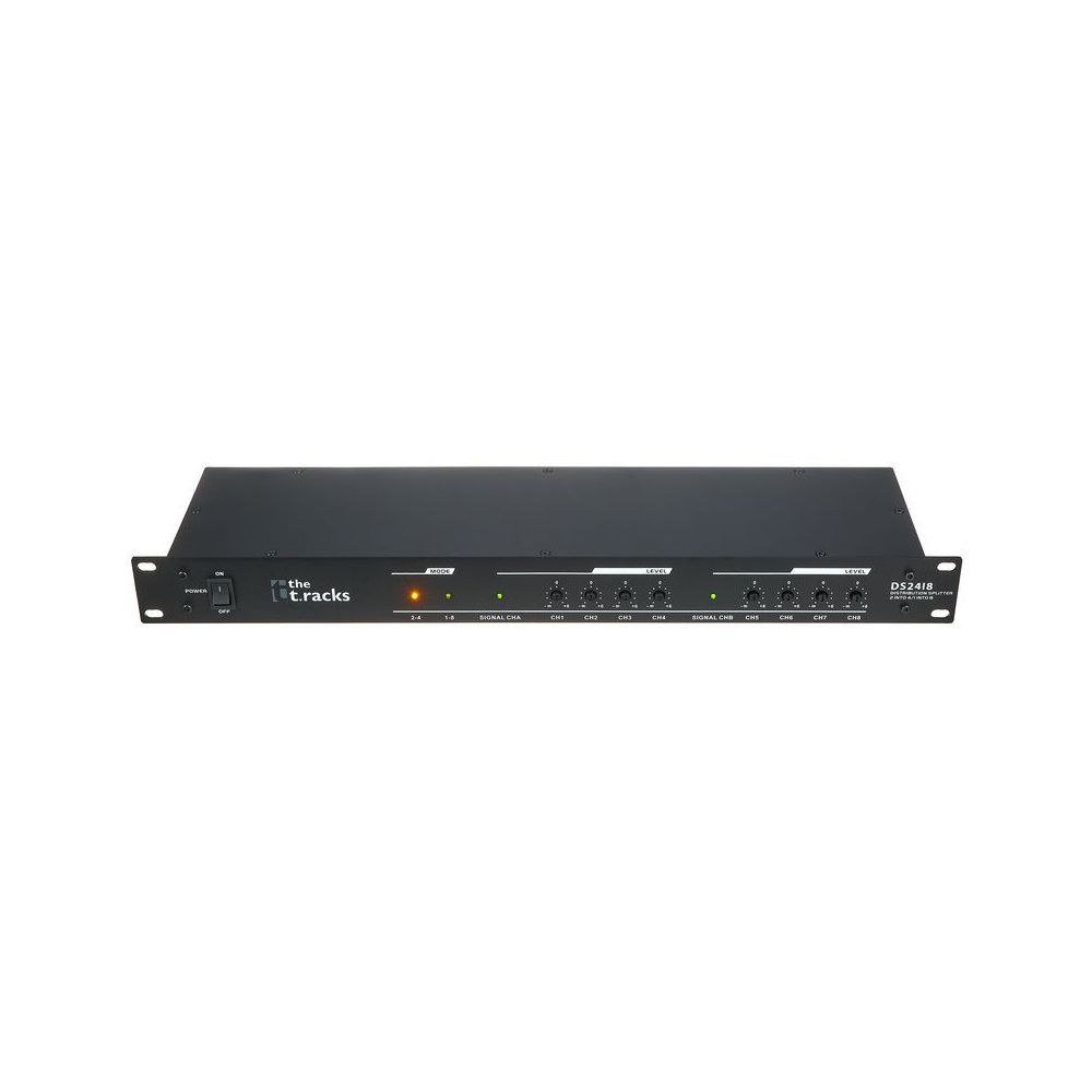 מפצל אודיו לראק the t.racks – 1 ל-8 או 2 ל-4, שליטה בכל יציאה, XLR, 1U 2 מפצל האודיו לראק – מפצל אודיו לראק, תמונה 2