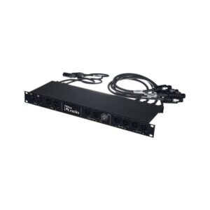 פאנל חיבורי רמקולים לראק the t.racks – 1U, 4 יציאות Speaker Twist דו-פיניות ו-2 ארבע-פיניות