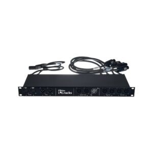 פאנל חיבורי רמקולים לראק the t.racks – 1U, 4 יציאות Speaker Twist דו-פיניות ו-2 ארבע-פיניות