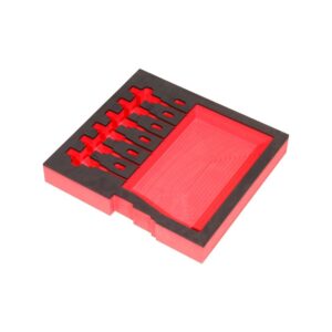 תוספת ספוג ל-6 משדרי גוף Sennheiser ew-D – למגירת ראק 2U, ספוג דו-צבעי, תא אביזרים (יבוא בלעדי)