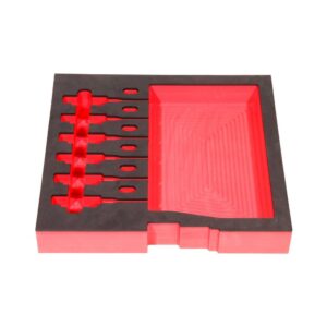 תוספת ספוג ל-6 משדרי גוף Sennheiser ew-D – למגירת ראק 2U, ספוג דו-צבעי, תא אביזרים (יבוא בלעדי)