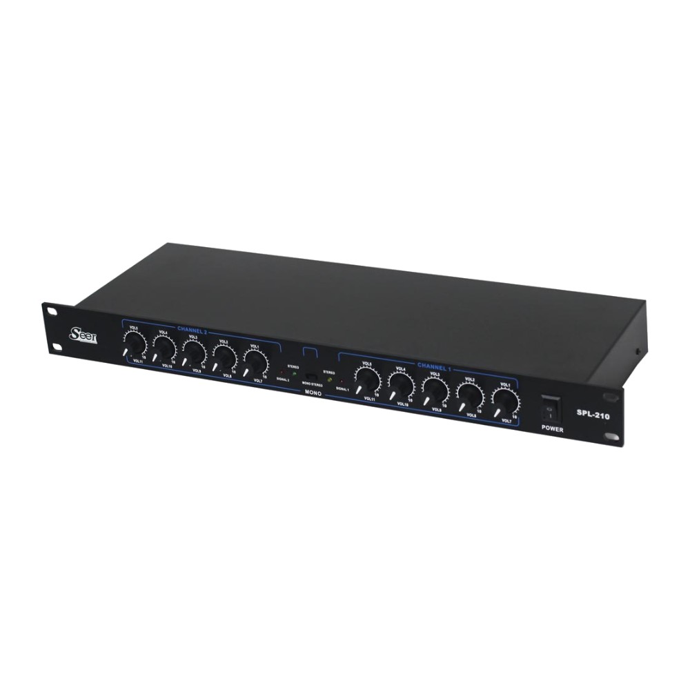 מפצל אודיו 2 כניסות ל-10 יציאות XLR (מפצל עיתונאים) – Seer SPL-210 3 מפצל אודיו 2 כניסות ל-10 יציאות XLR (מפצל עיתונאים) – Seer SPL-210 – תמונה 2