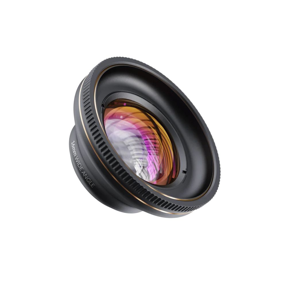 עדשה אולטרה רחבה לסמארטפון ShiftCam LensUltra 16 מ״מ – שדה ראייה 100°, זכוכית פלואוריט וגוף אלומיניום 1 ShiftCam LensUltra 16mm עדשה רחבה לסמארטפון