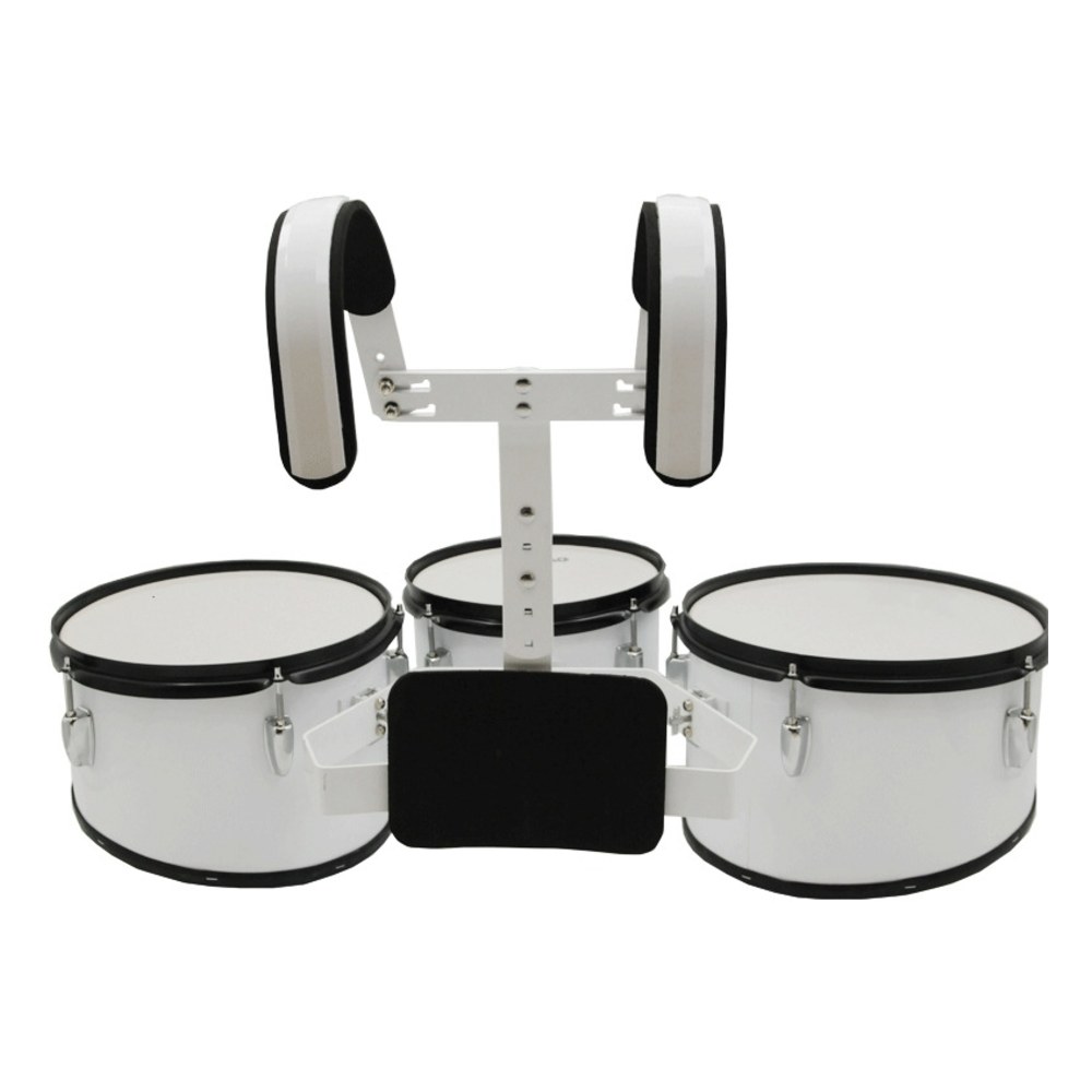 שלישיית תופי מצעד Koala Drums YWMD-330 – לבן, 8+10+12 אינץ׳ כולל רתמה 3 שלישיית תופי מצעד Koala Drums YWMD-330 לבנה עם רתמת נשיאה – תמונה 3