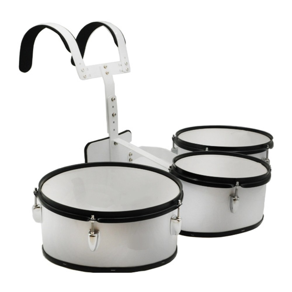 שלישיית תופי מצעד Koala Drums YWMD-330 – לבן, 8+10+12 אינץ׳ כולל רתמה 4 שלישיית תופי מצעד Koala Drums YWMD-330 לבנה עם רתמת נשיאה – תמונה 4
