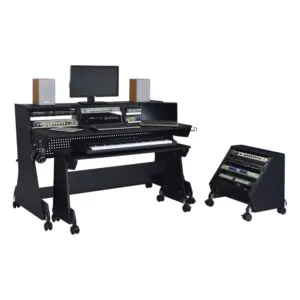 שולחן אולפן Musiea EX88 עם מעמד מקלדת ומדף עליון