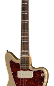 גיטרה חשמלית Sire Larry Carlton J5 – Champagne Gold, ג׳אזמאסטר עם טרמולו JM וסרגל אבוני