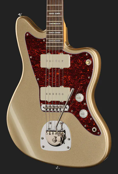 גיטרה חשמלית Sire Larry Carlton J5 – Champagne Gold, ג׳אזמאסטר עם טרמולו JM וסרגל אבוני 4 גיטרה חשמלית Sire Larry Carlton J5 Champagne Gold – תמונה 4