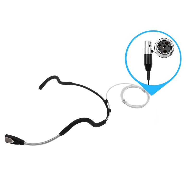מיקרופון ראש חוטי עמיד לזיעה SoundFit H88 Pro — אומני, IPX7, למשדרי גוף Shure / Sennheiser / AKG 5 מיקרופון ראש עמיד לזיעה SoundFit H88 Pro למדריכי כושר — מחבר TA4F (Shure)