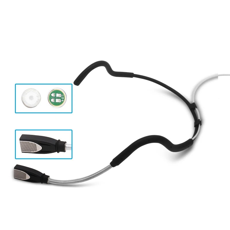 מיקרופון ראש חוטי עמיד לזיעה SoundFit H88 Pro — אומני, IPX7, למשדרי גוף Shure / Sennheiser / AKG 2 מיקרופון ראש עמיד לזיעה SoundFit H88 Pro למדריכי כושר — קשת דו-אוזנית וקפסולה