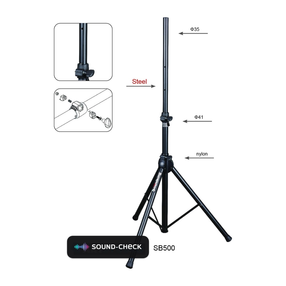 סטנד רמקול עם נעילה אוטומטית – SoundKing SB500 1 סטנד רמקול עם נעילה אוטומטית – SoundKing SB500