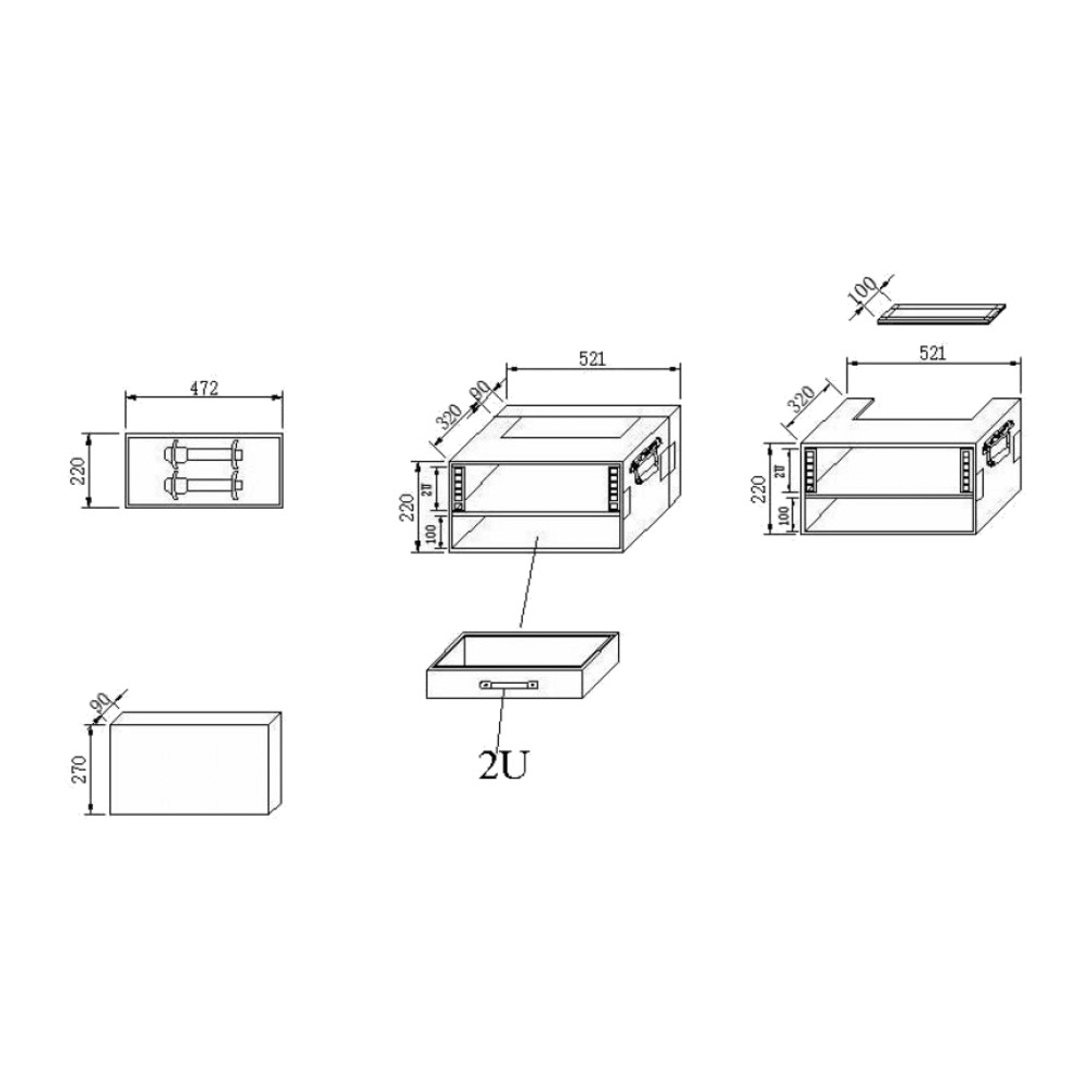 קייס 2U למקלטי מיקרופונים אלחוטיים + מגירה 2U – Speed Case FC-RC2U 3 קייס 2U למקלטי מיקרופונים אלחוטיים + מגירה 2U – Speed Case FC-RC2U – תמונה 2