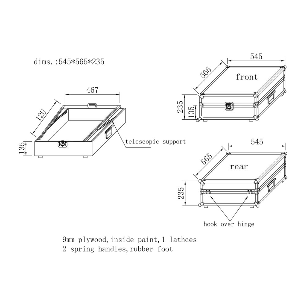 קייס למיקסר 19 אינץ׳ בזווית משתנה – Speed Case MIXER CASE 19 3 קייס למיקסר 19 אינץ׳ בזווית משתנה – Speed Case MIXER CASE 19 – תמונה 2