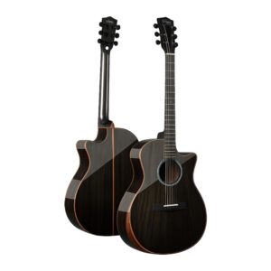 גיטרה אקוסטית 41″ GA עם קאט-אוויי – צמרת מהגוני מלא (Solid Mahogany), שחור – SQOE S360T-SK-BK