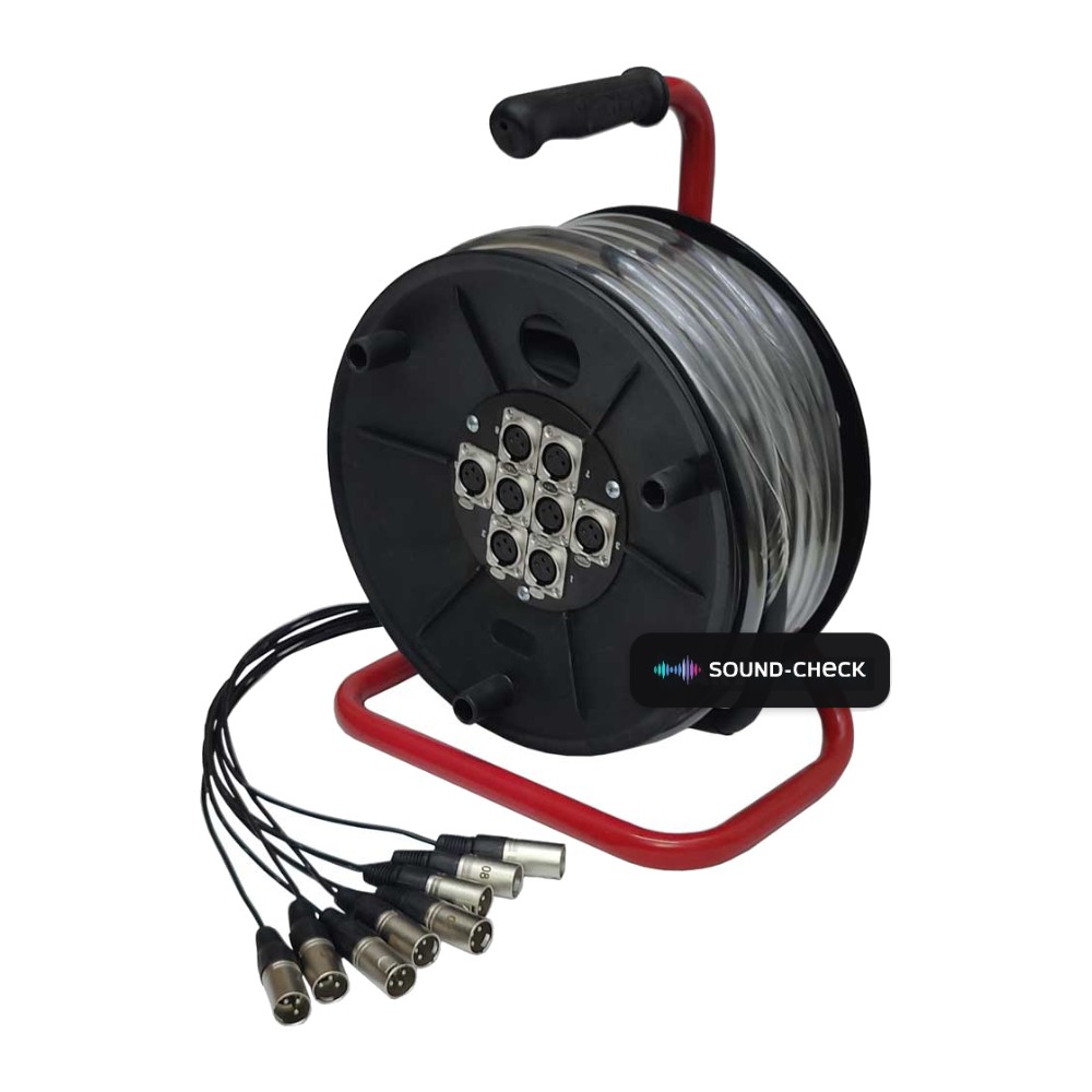 מולטי כבל על גלגלת 8 ערוצים 25 מטר – Stage Core 228-25m 1 מולטי כבל על גלגלת 8 ערוצים 25 מטר – Stage Core 228-25m
