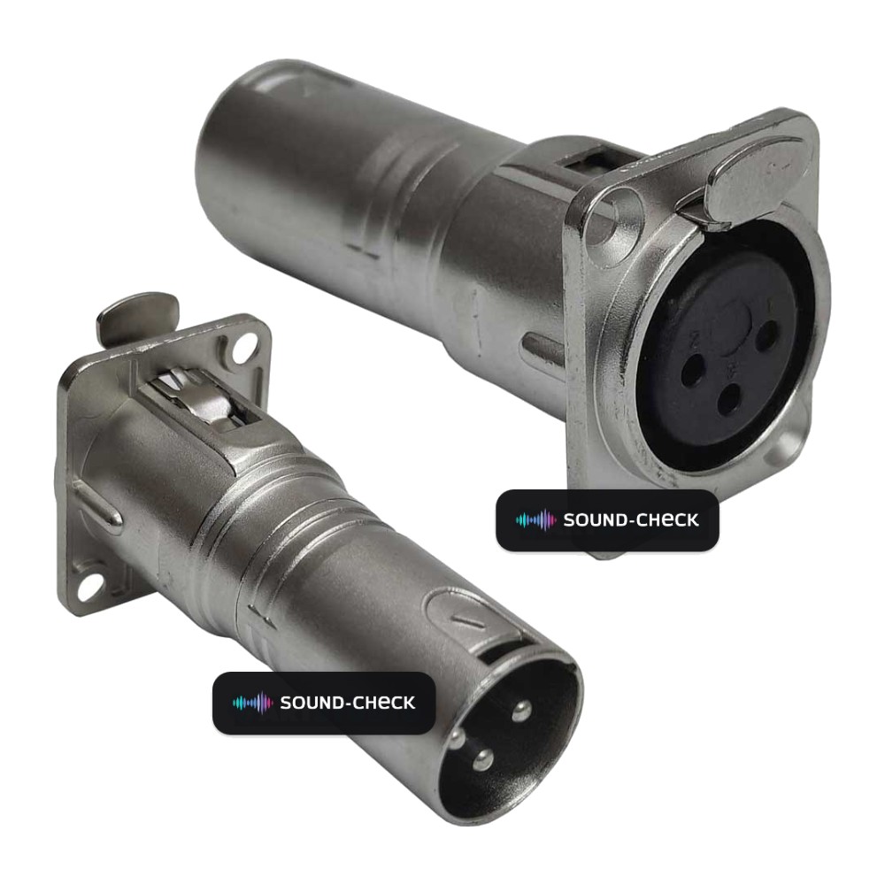 שקע מעבר XLR נקבה↔זכר לפאנל – Stage Core 801 XLR F-M PASS 1 שקע מעבר XLR נקבה↔זכר לפאנל – Stage Core 801 XLR F-M PASS