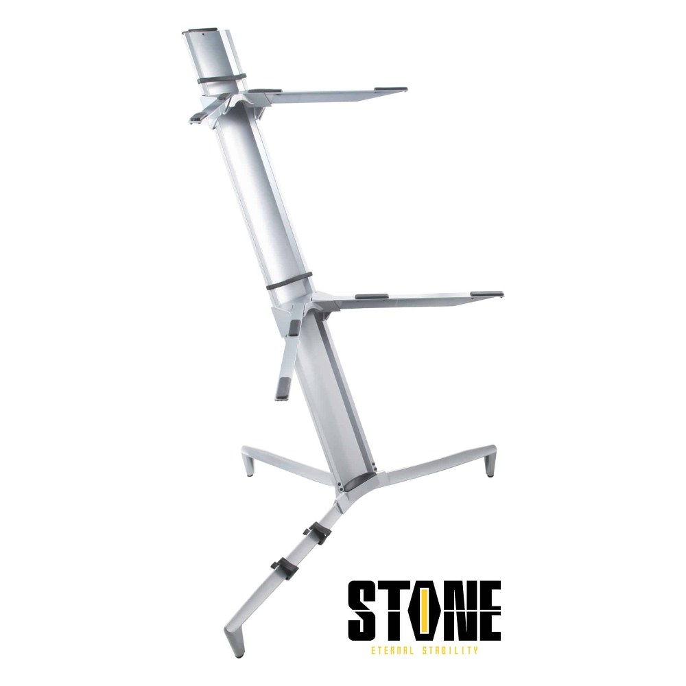 סטנד קלידים ספיידר Stone JY-301 מאלומיניום – שתי קומות, עד 80 ק״ג, עם תיק נשיאה 1 סטנד קלידים ספיידר Stone JY-301 מאלומיניום עם שתי קומות