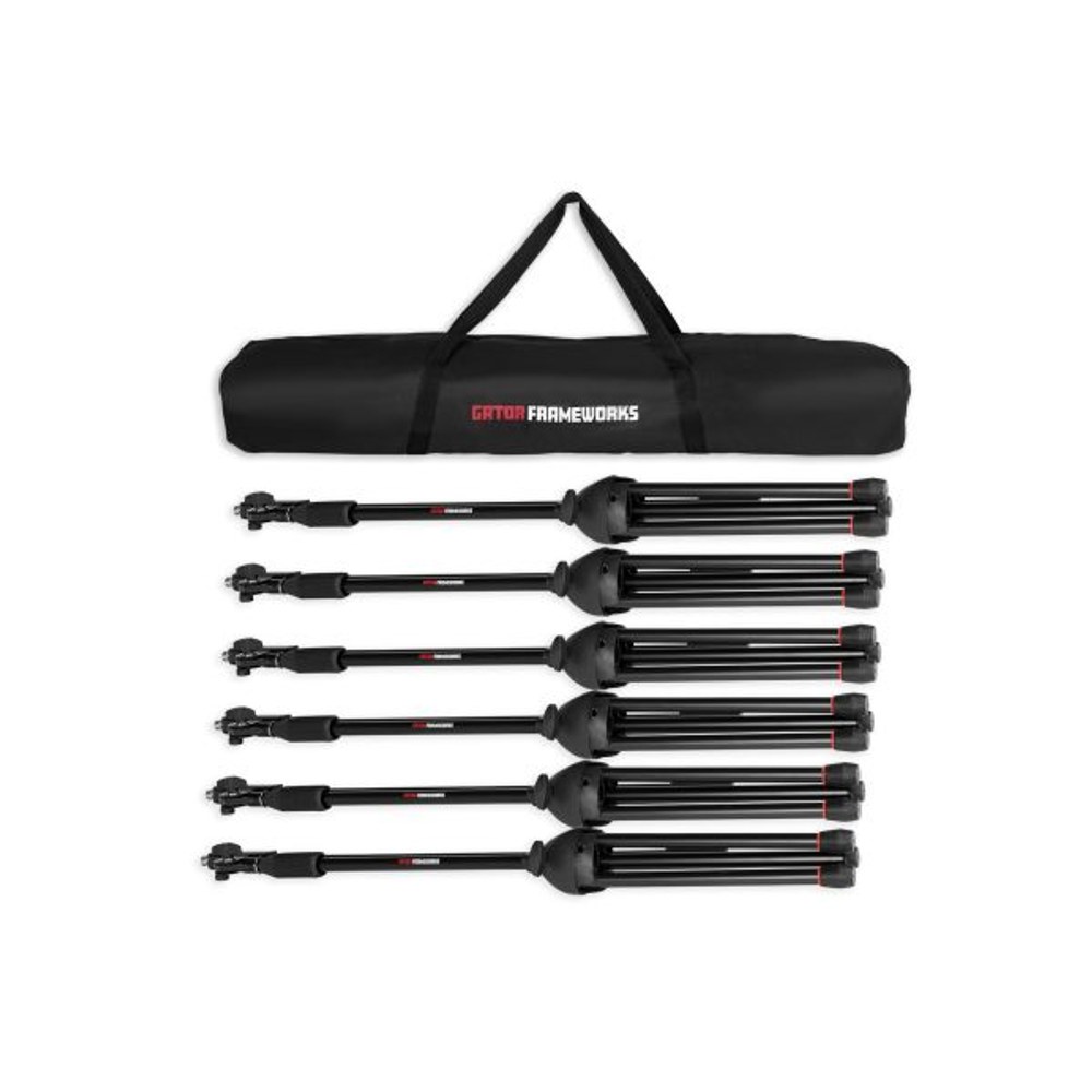 6 סטנדים למיקרופון + תיק GATOR Frameworks GFW-MIC-6PACKBG 1 6 סטנדים למיקרופון + תיק GATOR Frameworks GFW-MIC-6PACKBG