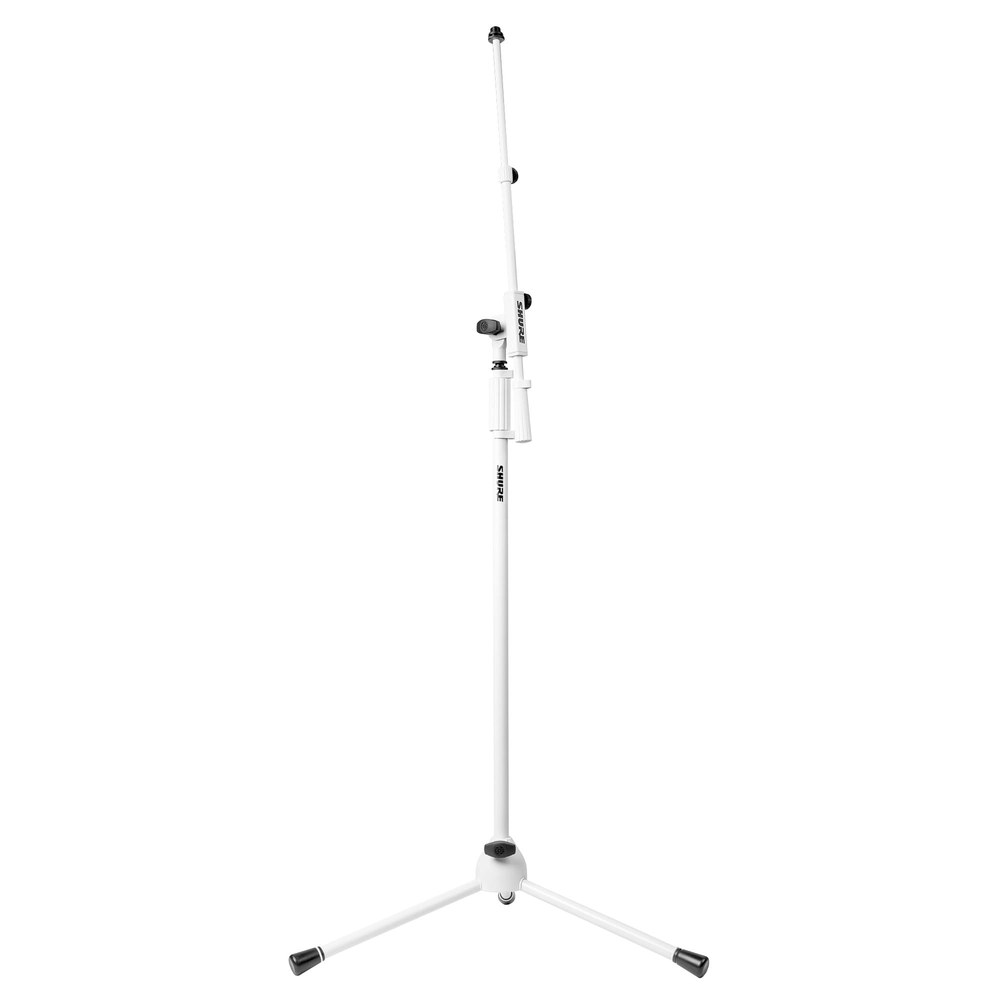 סטנד מיקרופון לבן עם בום טלסקופי SHURE SH-TRIPODSTANDTBM-W 1 סטנד מיקרופון לבן עם בום טלסקופי SHURE SH-TRIPODSTANDTBM-W