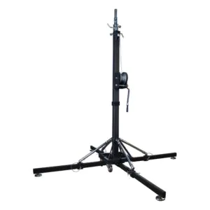 סטנד תאורה עם מנואלה Stone LS012 – עד 5 מטר ועומס של 120 ק״ג, שחור