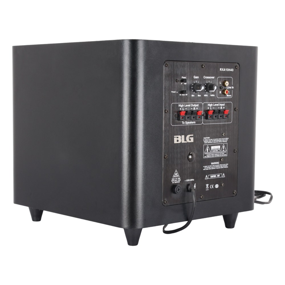 סאב וופר מוגבר 10 אינץ׳ BLG Audio RXA10H40 – 250W במארז עץ להתקנות קבע 4 סאב וופר מוגבר 10 אינץ׳ BLG Audio RXA10H40 במארז עץ – תמונה 4