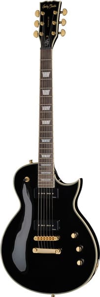 גיטרה חשמלית Harley Benton SC-Custom III P90 Black 1 Harley Benton SC-Custom III P90 Black – מבט חזיתי מלא על רקע לבן