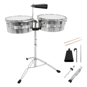 טימבלס 13+14 אינץ׳ Koala Drums YWTM2-1AC – גוף פלדה, כולל סטנד ופעמון פרה