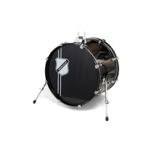 תוף בס 20×16 אינץ׳ Millenium מסדרת Focus – שחור, חומרה כרום, כולל רוזטה, להרחבה או להחלפה (יבוא בלעדי)