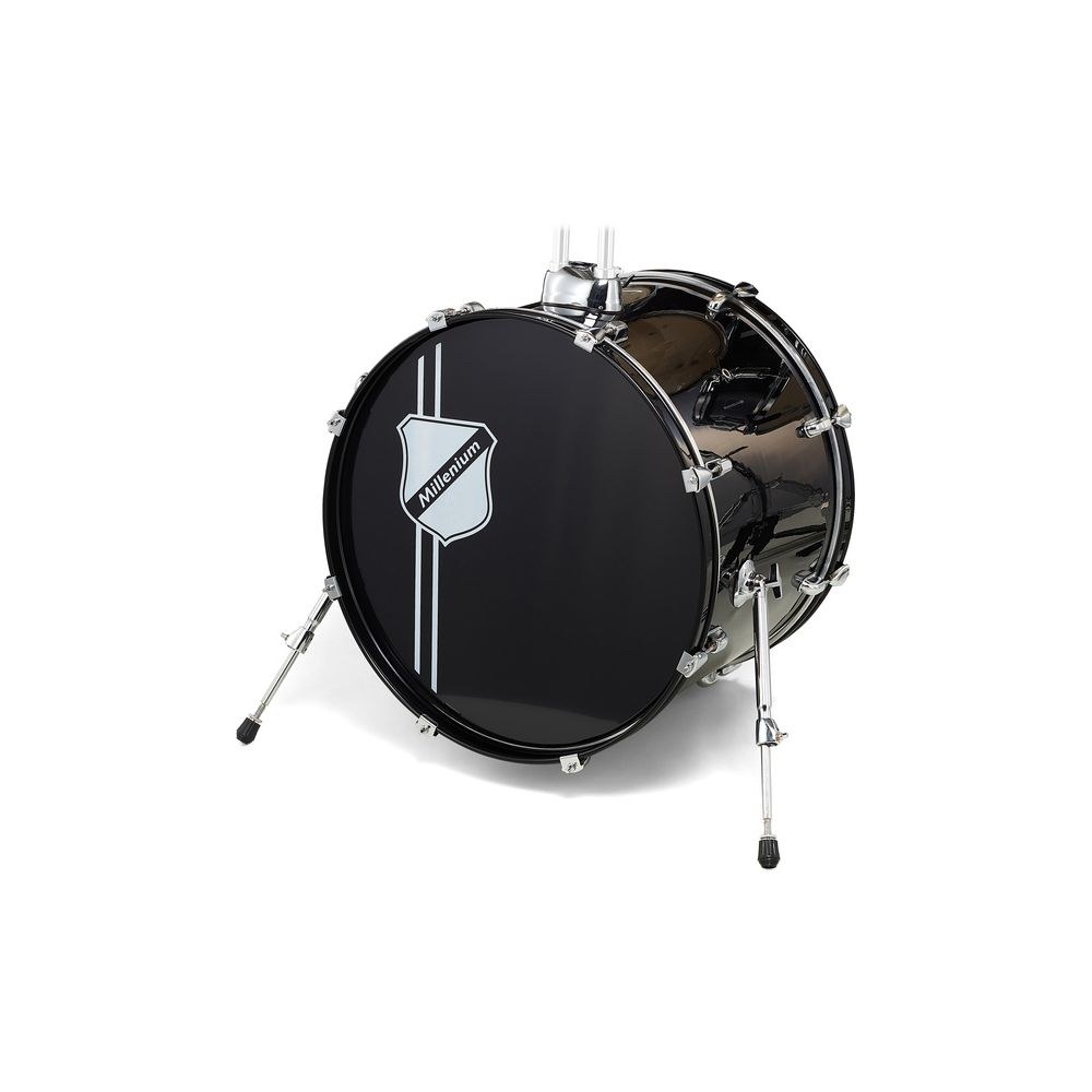תוף בס 20×16 אינץ׳ Millenium מסדרת Focus – שחור, חומרה כרום, כולל רוזטה, להרחבה או להחלפה (יבוא בלעדי) 1 תוף בס 20×16 אינץ׳ Millenium מסדרת Focus – שחור, חומרה כרום, כולל רוזטה, להרחבה או להחלפה