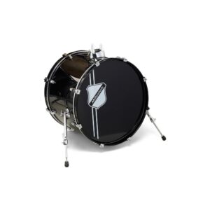 תוף בס 20×16 אינץ׳ Millenium מסדרת Focus – שחור, חומרה כרום, כולל רוזטה, להרחבה או להחלפה (יבוא בלעדי)