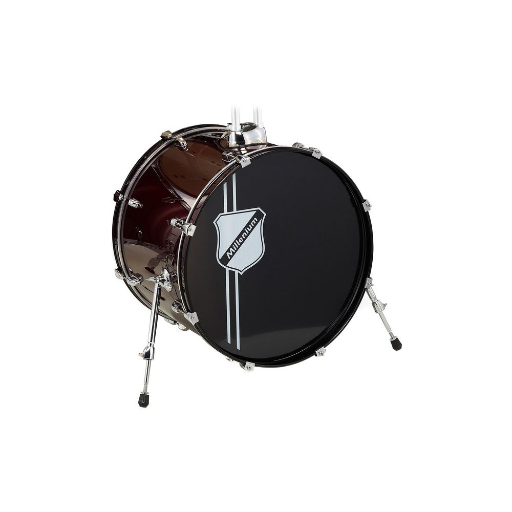 תוף בס 20×16 אינץ׳ Millenium מסדרת Focus – אדום, חומרה כרום, כולל רוזטה, להרחבה או להחלפה (יבוא בלעדי) 2 תוף הבס 20 אינץ׳ האדום – תוף בס, תמונה 2