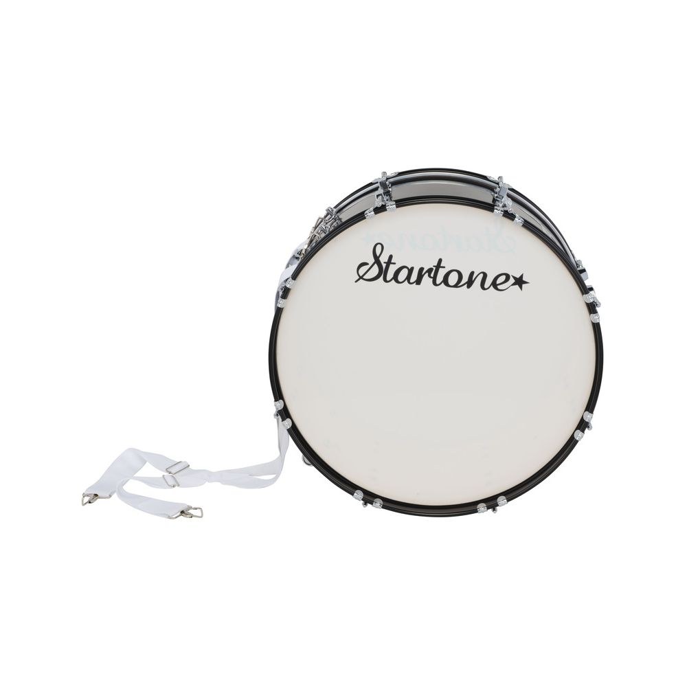 תוף בס למצעד ולאוהדים Startone 22×10 אינץ׳ – גוף עץ שחור, חישוקים שחורים, כולל מקבות ורצועה (יבוא בלעדי) 4 תוף האוהדים השחור – תוף בס צעדה, תמונה 4