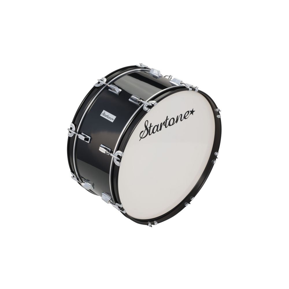 תוף בס למצעד ולאוהדים Startone 22×10 אינץ׳ – גוף עץ שחור, חישוקים שחורים, כולל מקבות ורצועה (יבוא בלעדי) 6 תוף האוהדים השחור – תוף בס צעדה, תמונה 6