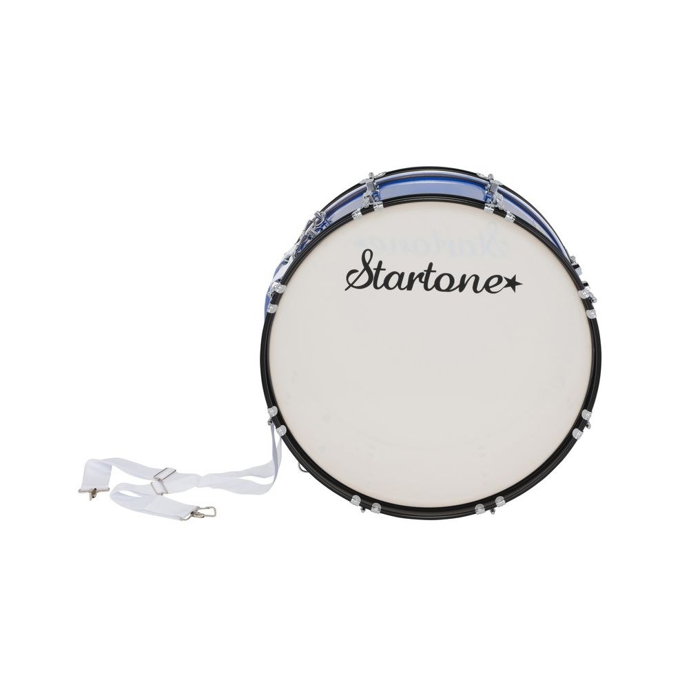 תוף בס למצעד ולאוהדים Startone 22×10 אינץ׳ – גוף עץ כחול, חישוקים שחורים, כולל מקבות ורצועה (יבוא בלעדי) 4 תוף האוהדים הכחול – תוף בס צעדה, תמונה 4