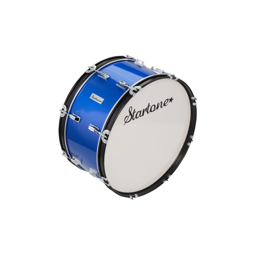 תוף בס למצעד ולאוהדים Startone 22×10 אינץ׳ – גוף עץ כחול, חישוקים שחורים, כולל מקבות ורצועה (יבוא בלעדי) 6 תוף האוהדים הכחול – תוף בס צעדה, תמונה 6