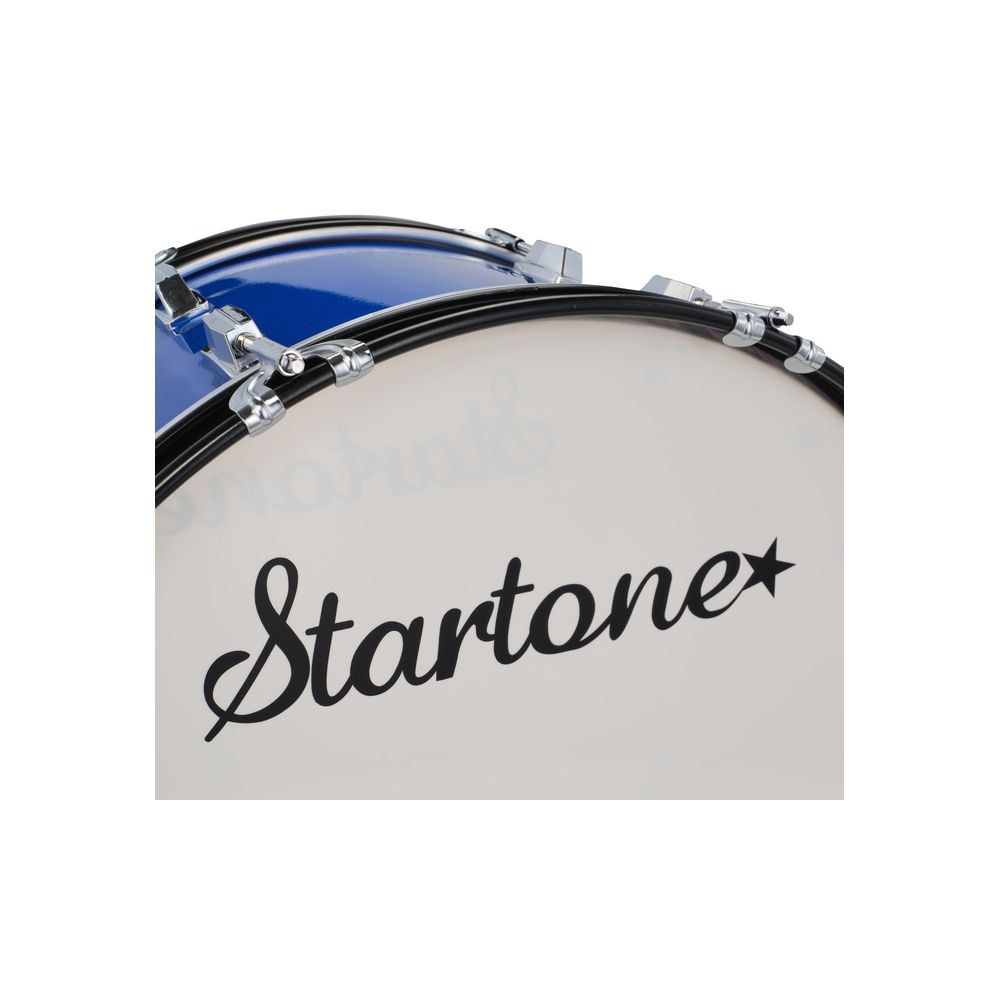תוף בס למצעד ולאוהדים Startone 22×10 אינץ׳ – גוף עץ כחול, חישוקים שחורים, כולל מקבות ורצועה (יבוא בלעדי) 7 תוף האוהדים הכחול – תוף בס צעדה, תמונה 7