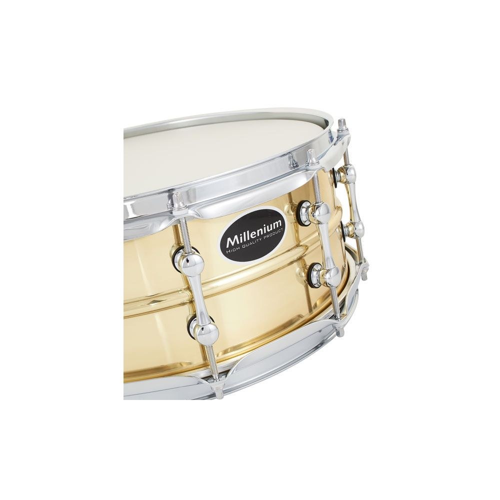 תוף סנר פליז Millenium 14×5.5 אינץ׳ – גוף פליז 1.2 מ״מ, חישוקי Power, 10 ברגי כיוון (יבוא בלעדי) 4 סנר הפליז של Millenium – תוף סנר, תמונה 4
