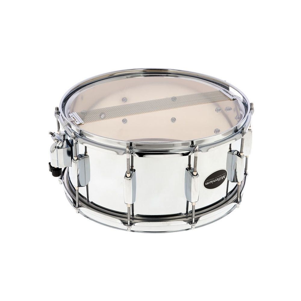תוף סנר פלדה Millenium 14×6.5 אינץ׳ – צליל עוצמתי לרוק, חישוקי פלדה 1.6 מ״מ, 10 ברגים (יבוא בלעדי) 5 סנר הפלדה העמוק – תוף סנר, תמונה 5