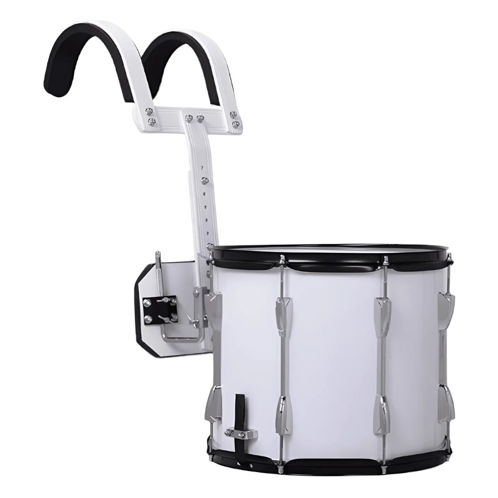 תוף סנר מצעד 14 אינץ׳ Koala Drums YWMD-28 – לבן, כולל מנשא ומפתח כיוון 4 תוף סנר מצעד 14 אינץ׳ Koala Drums YWMD-28 לבן עם מתלה נשיאה – תמונה 4