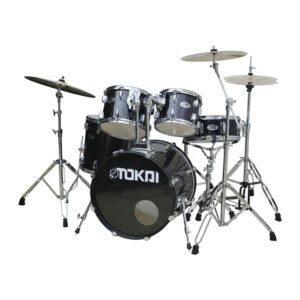מערכת תופים 5 חלקים מעץ בירץ׳ עם חומרה – Sparkle Black – Tokai EXP Studio SBK
