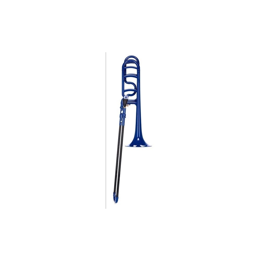 טרומבון Bb/F מפלסטיק Startone עם רוטור F – קל במיוחד 860 גרם, כולל פייה ותיק, כחול (יבוא בלעדי) 4 טרומבון הפלסטיק הכחול – טרומבון מפלסטיק, תמונה 4