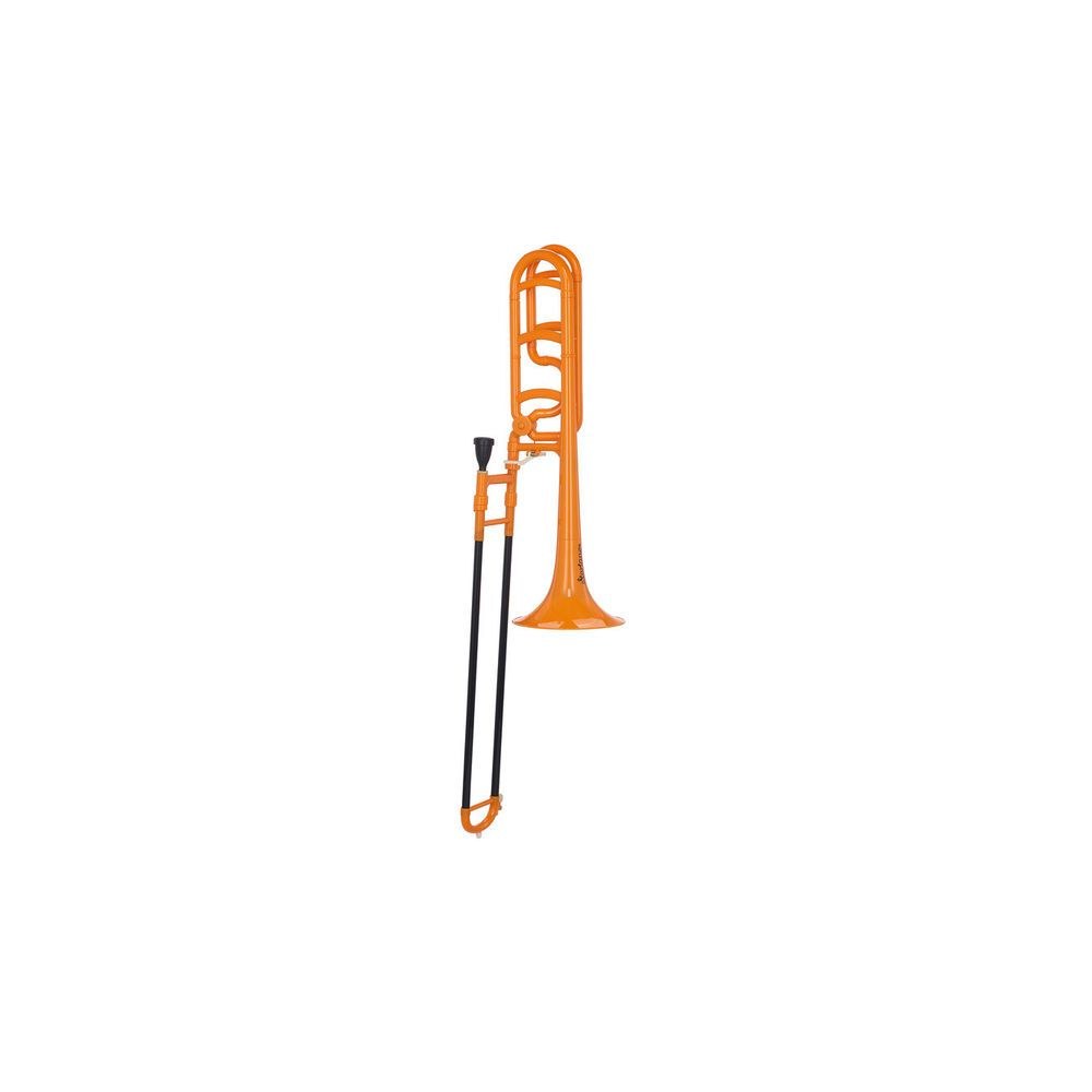 טרומבון Bb/F מפלסטיק Startone עם רוטור F – קל במיוחד 860 גרם, כולל פייה ותיק, כתום (יבוא בלעדי) 2 טרומבון הפלסטיק הכתום – טרומבון מפלסטיק, תמונה 2