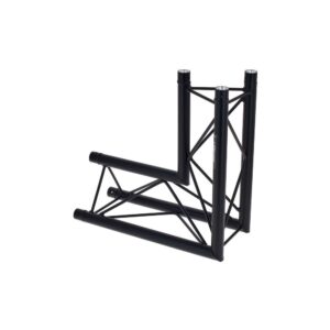 פינת טראס דקו משולש 90° Stageworx DT23B-C25 – 2 כיוונים, אנכית, שחור, כולל מחברים