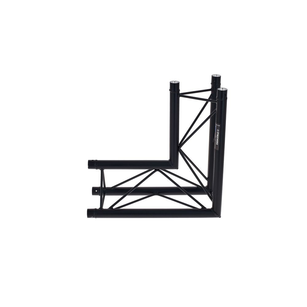 פינת טראס דקו משולש 90° Stageworx DT23B-C25 – 2 כיוונים, אנכית, שחור, כולל מחברים 3 פינת הדקו DT23B-C25 – פינת טראס דקו, תמונה 3