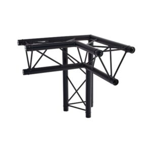 פינת טראס דקו משולש 90° Stageworx DT23B-C34 – חוד כלפי מטה, צד שמאל, שחור, כולל מחברים