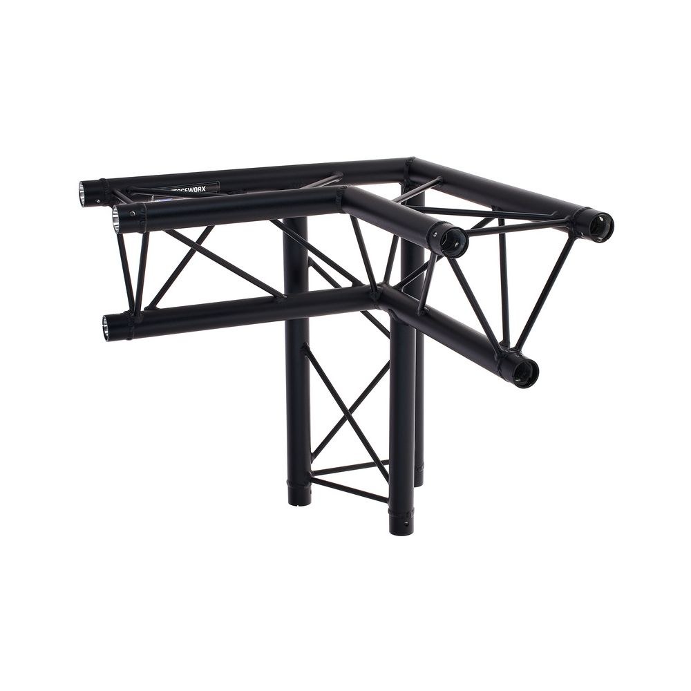 פינת טראס דקו משולש 90° Stageworx DT23B-C34 – חוד כלפי מטה, צד שמאל, שחור, כולל מחברים 1 פינת טראס דקו משולש 90° Stageworx DT23B-C34 – חוד כלפי מטה, צד שמאל, שחור, כולל מחברים